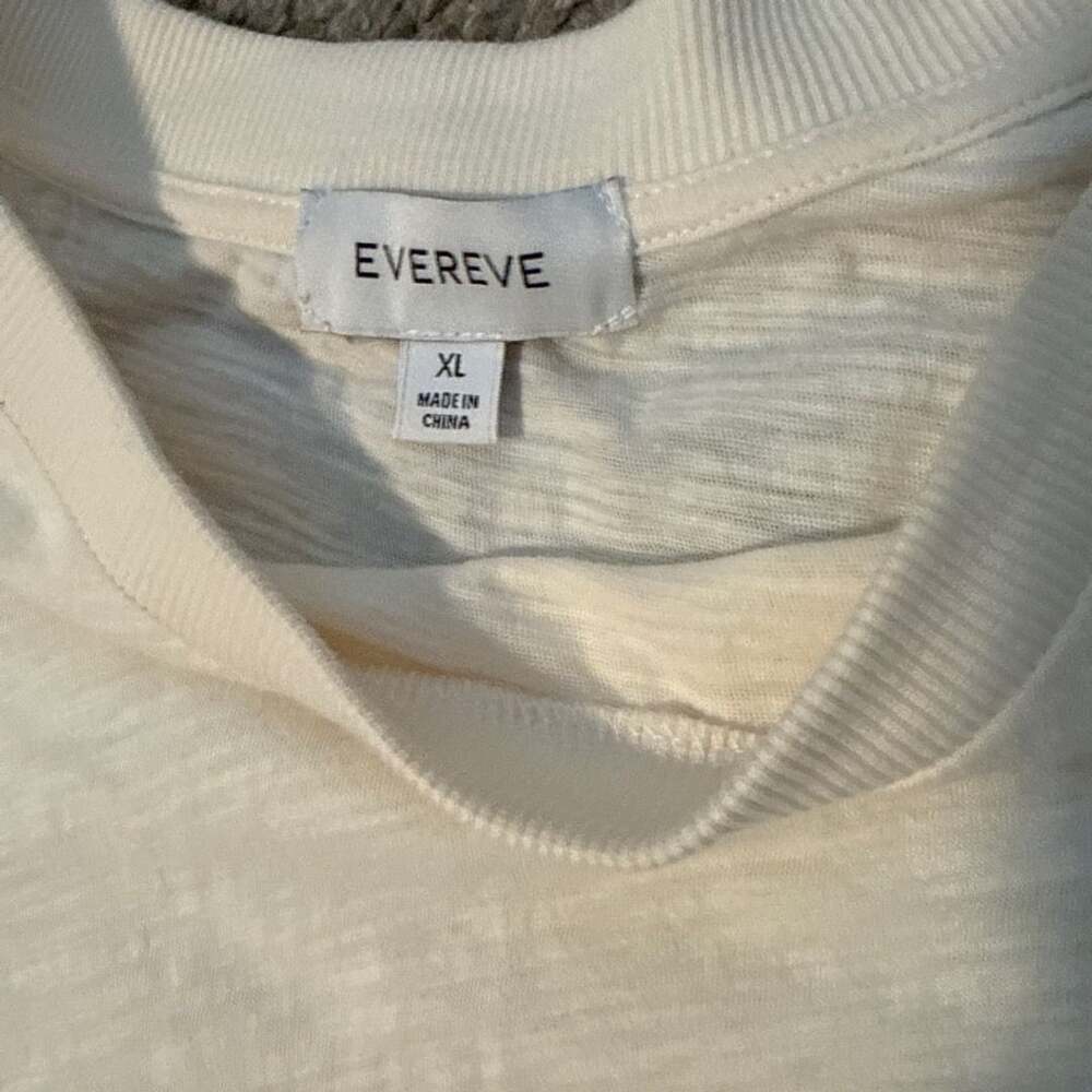 Evereve Studded Muscle Tank Top Size XL White Cotton